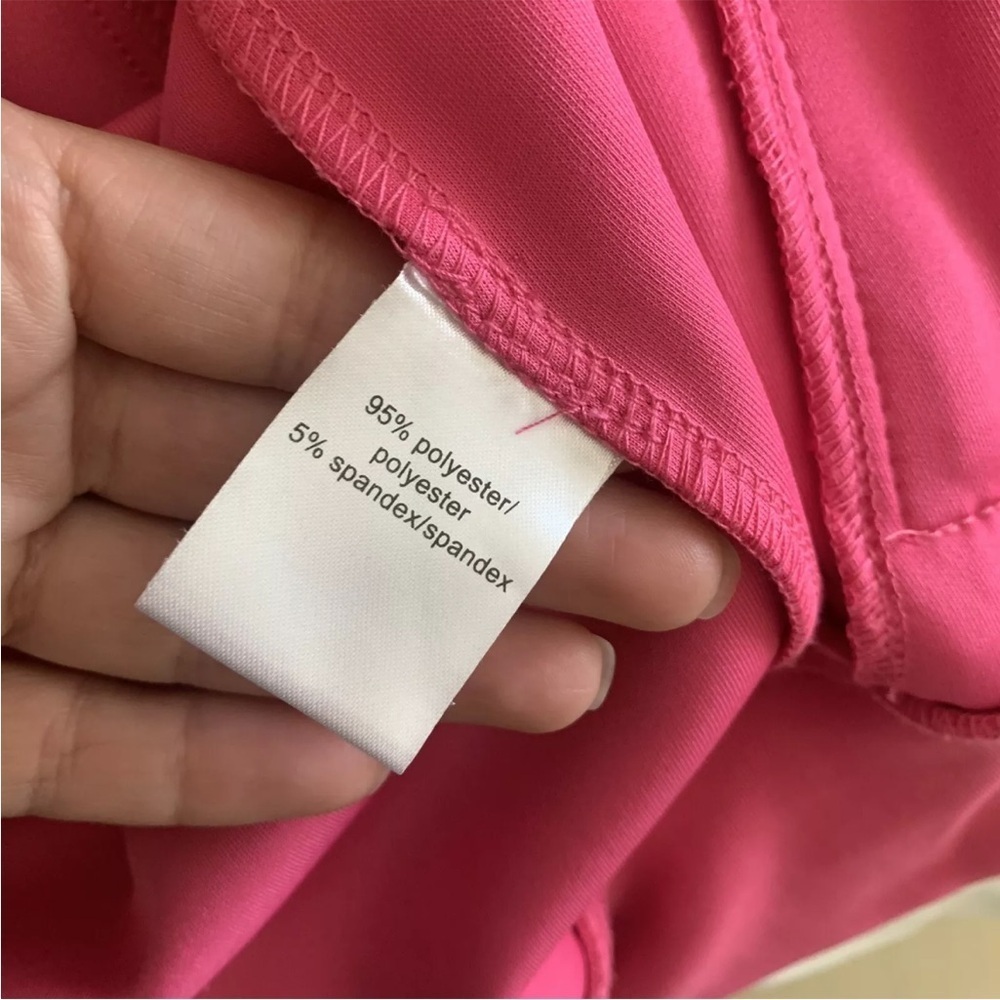 Pam & Gela Pink Track Stripe  Jacket Crop bomber jacket size P Small hogh low - Picture 7 of 12